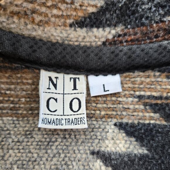 Nomadic Traders Co NTCO Southwestern wool blend button up jacket L - Picture 5 of 8